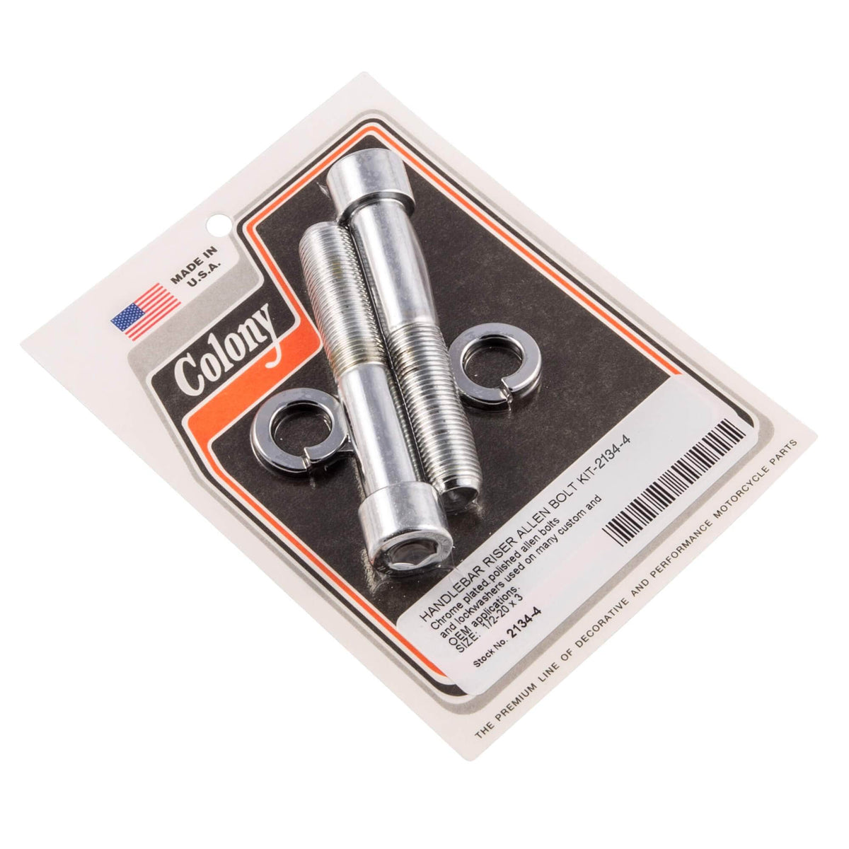 Colony Machine #2134-4 Handlebar Riser Allen Bolt Kit 1/2-20 x 3