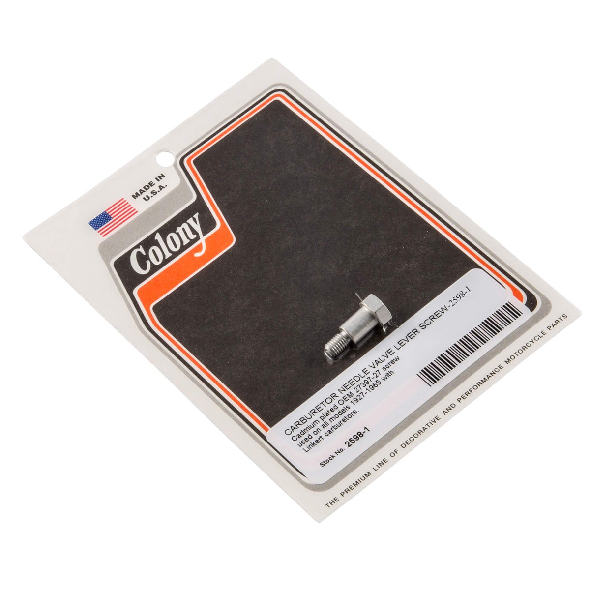 CartridgeReader V5の50台キット部品一式 Colony Machine #2598-1 Carburetor Needle Valve Lever Screw 1927