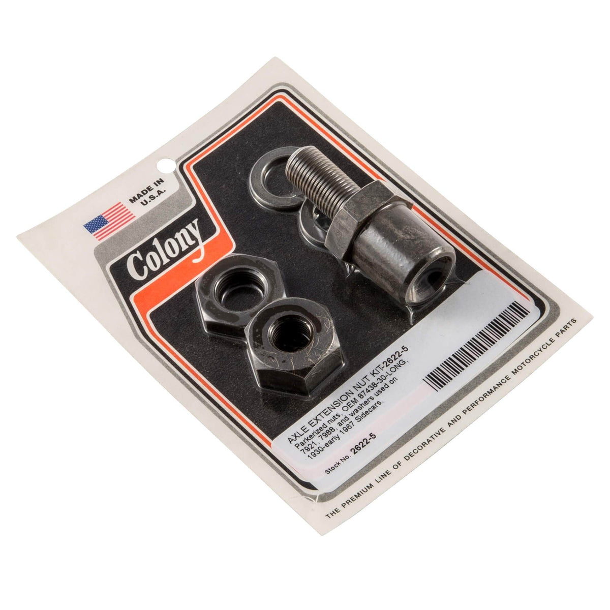 Colony Machine #2622-5 Axle Extension Nut Kit 1930-1967 Harley