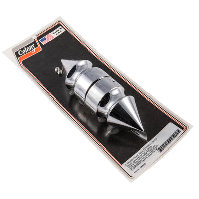 #2902-2 Pike Spike Rear Axle Covers 2008-Up Harley-Davidson Dyna 2013-Up XL - Chrome Plated