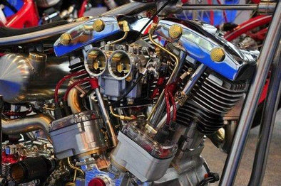 74LDMD Dual Magneto Setup for Alternator Big Twin Harley Davidsons - Brushed Finish