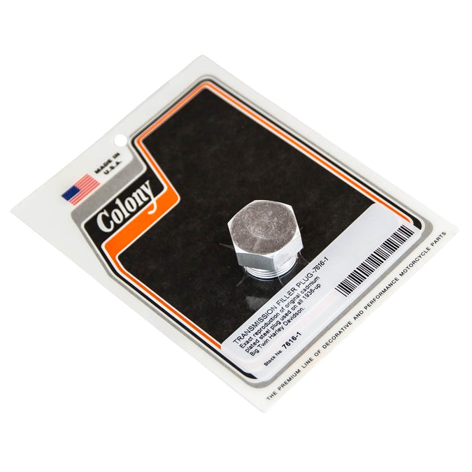 #7616-1 Transmission Filler Plug 1936-Up Harley-Davidsons - CAD Plated