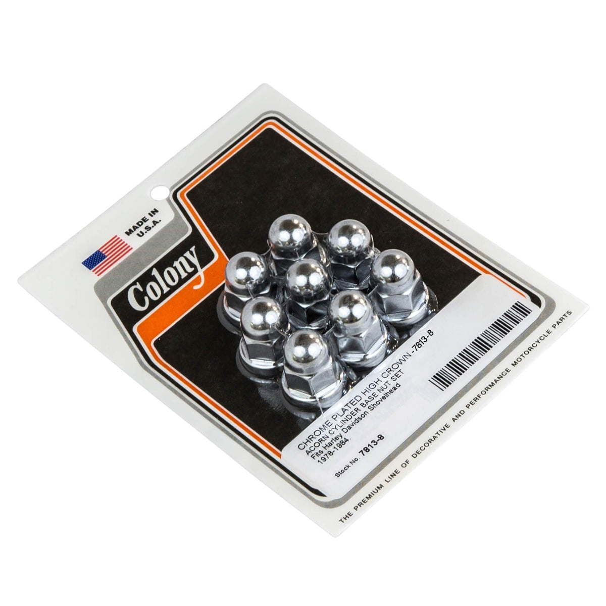 Colony Machine #7813-8 High Crown Acorn Cylinder Base Nut Set 1978