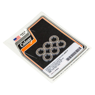 #8168-6 7/16 inch Chrome Plated Flatwashers - 6 Pack