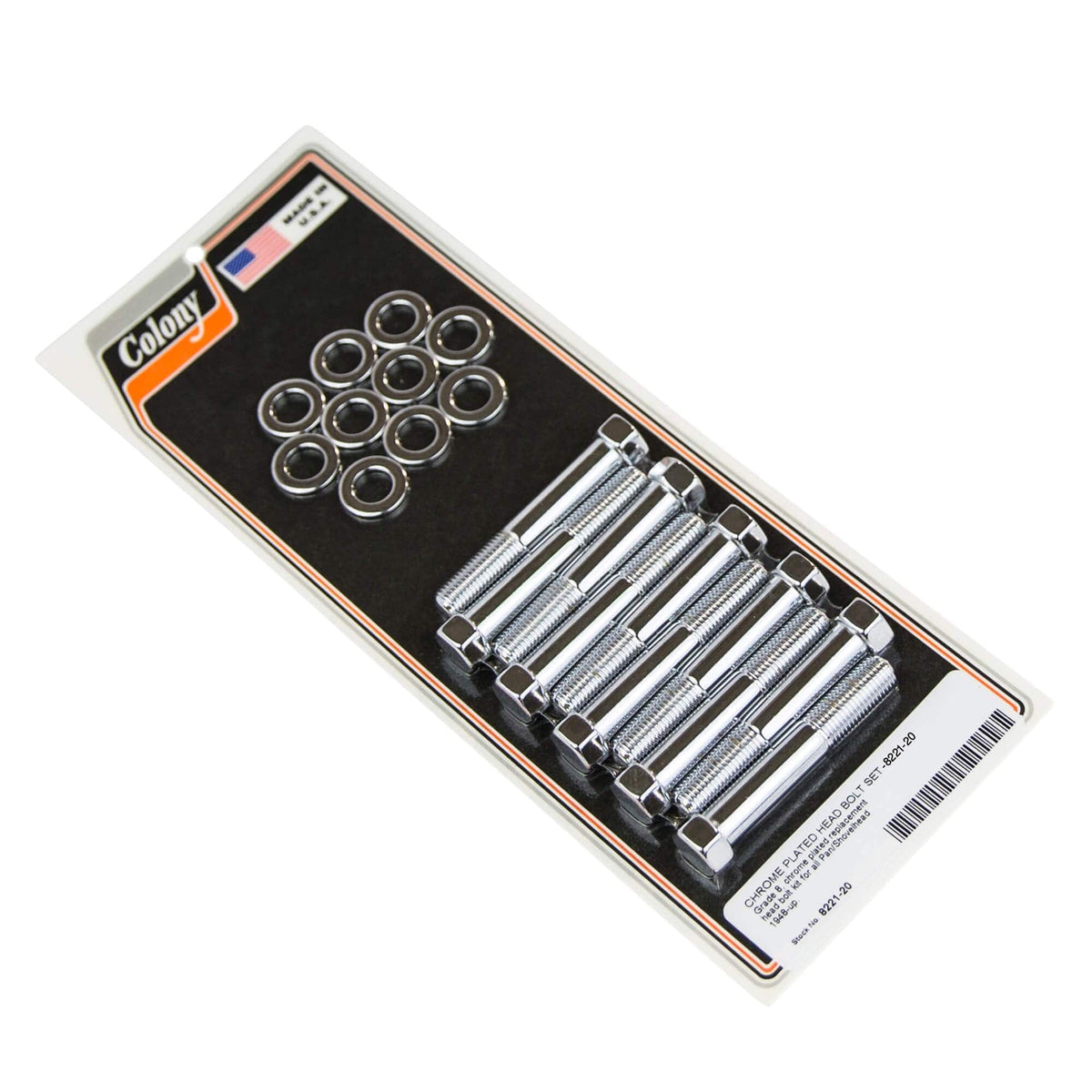 Colony Machine #8221-20 Head Bolt Kit 1948-Up Harley-Davidson