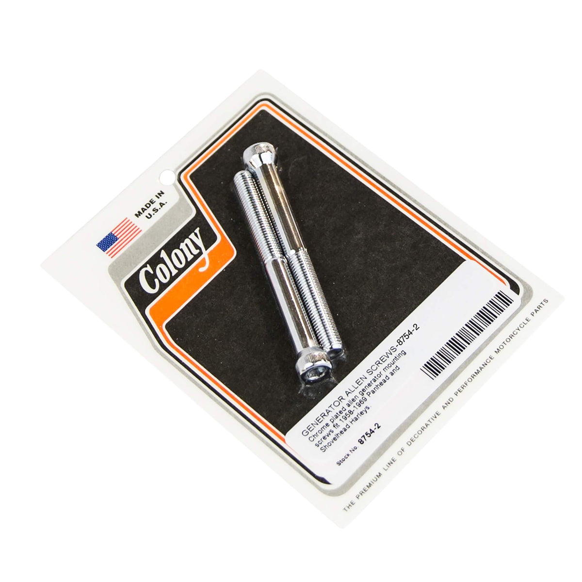 Colony Machine #8754-2 Generator Allen Screw Kit 1958-1969 Harley