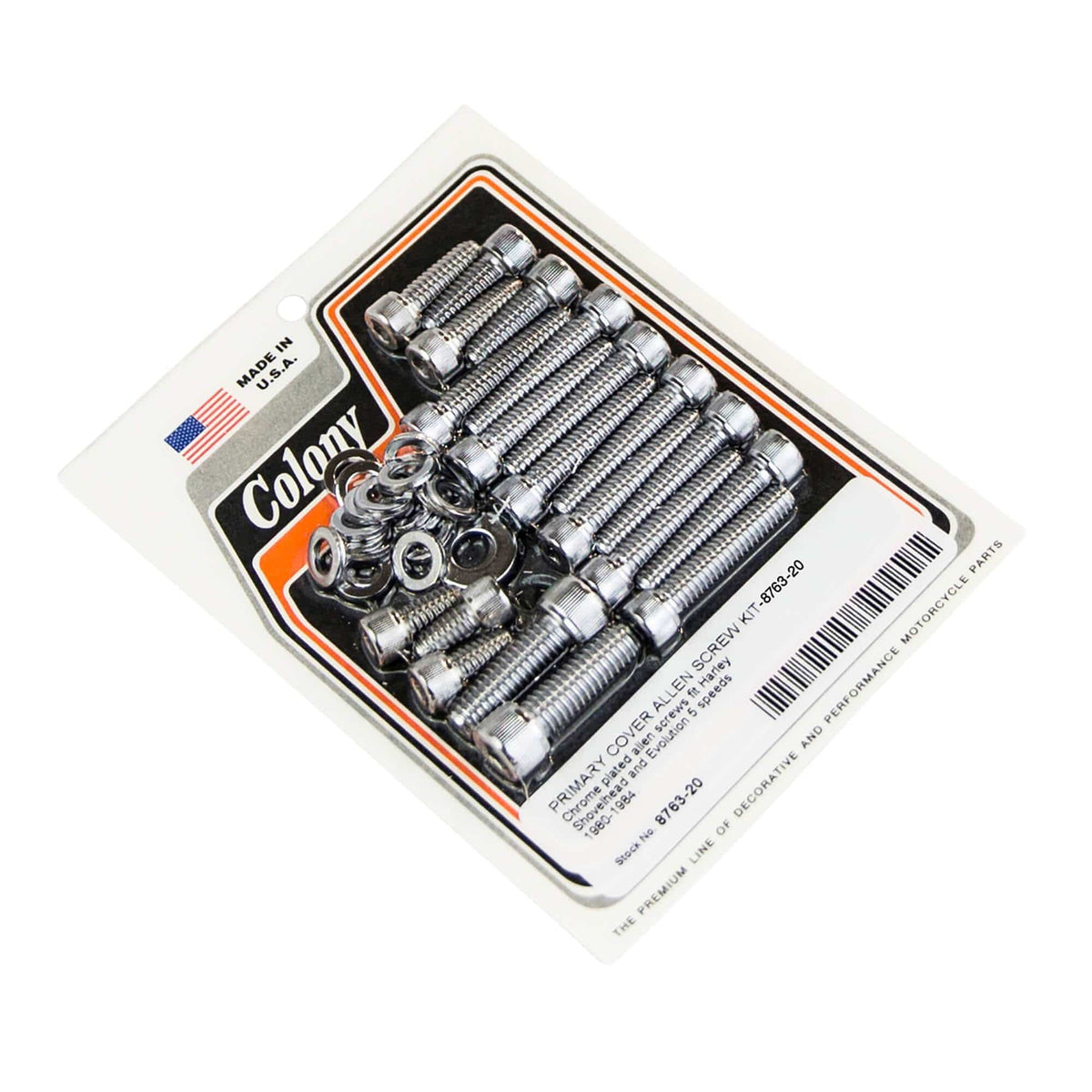 Colony Machine #8763-20 Primary Cover Allen Head Screw Kit 1980