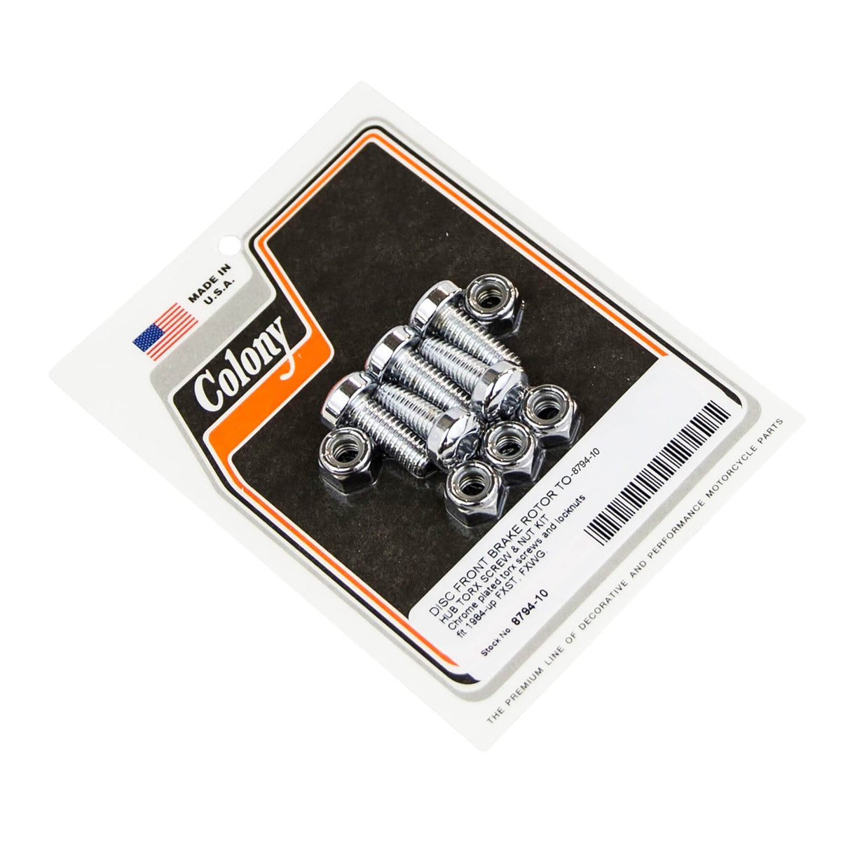 Colony Machine #8794-10 Disc Front Brake Rotor to Hub Torx Screw