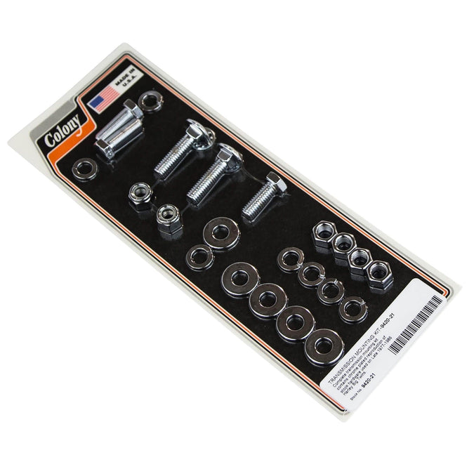#9420-21 Transmission Mounting Kit Late 1977-1986 Harley-Davidson Big Twin - Chrome Plated