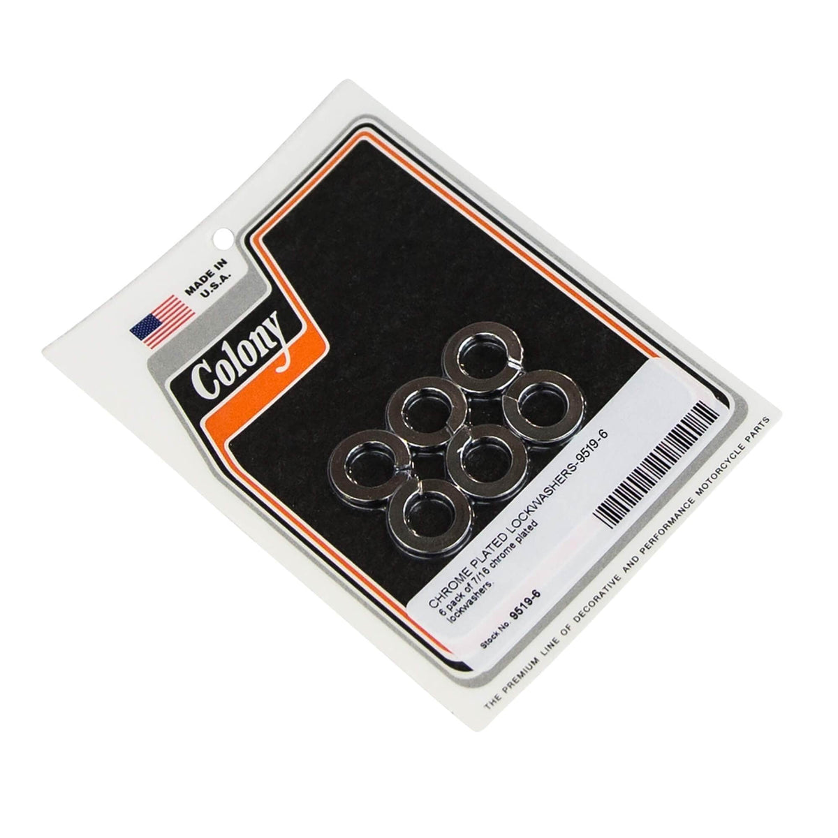 Colony Machine #9519-6 7/16 inch Plated Lockwasher - 6 Pack