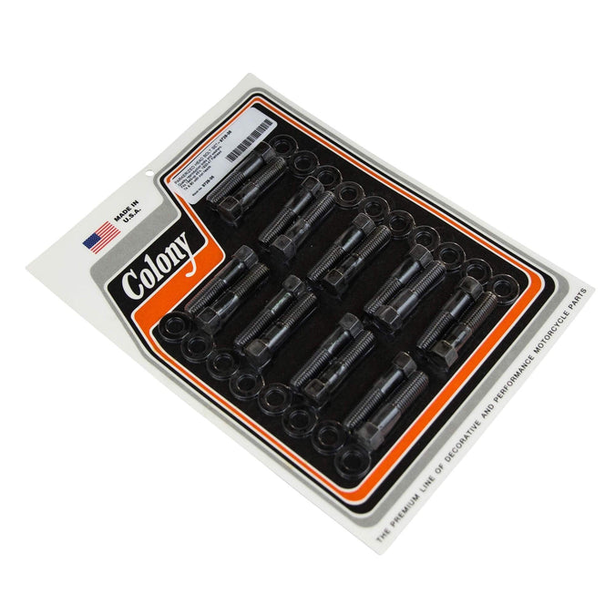 #9728-36 Head Bolt Set 1940-Up Harley-Davidson Flathead 45 1930-1947 74/80 Iron Head - Parkerized