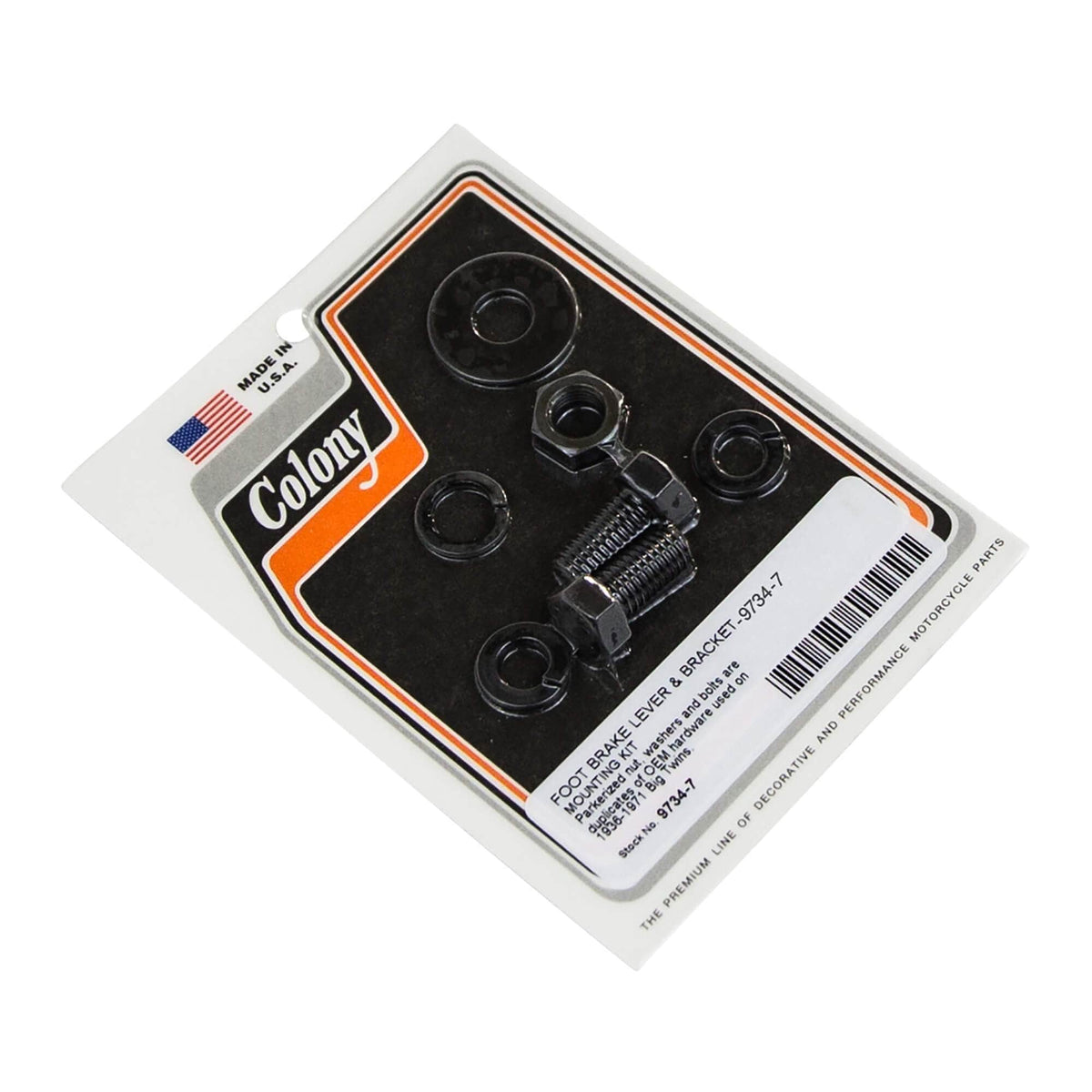 Colony Machine #9734-7 Foot Brake Lever & Bracket Mounting Kit