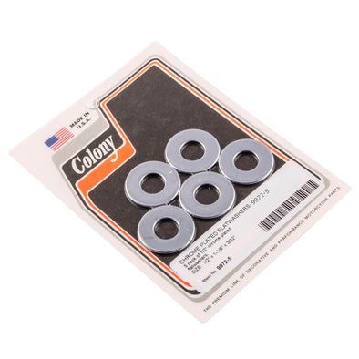 #9972-5 1/2 inch Flat Washers - 5 Pack - Chrome Plated