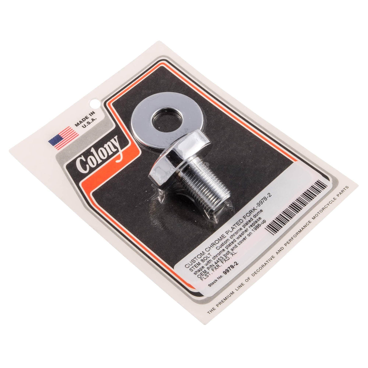 KRSTページ Colony Machine #9978-2 Custom Fork Stem Bolt 1986-Up Harley