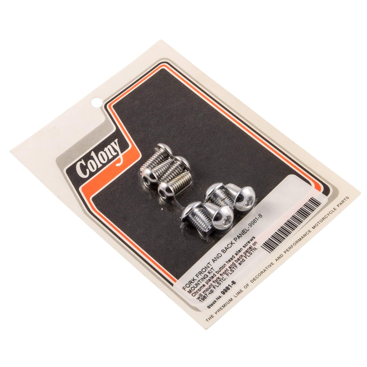 Colony Machine #9981-8 Front Fork and Back Panel Mounting Button