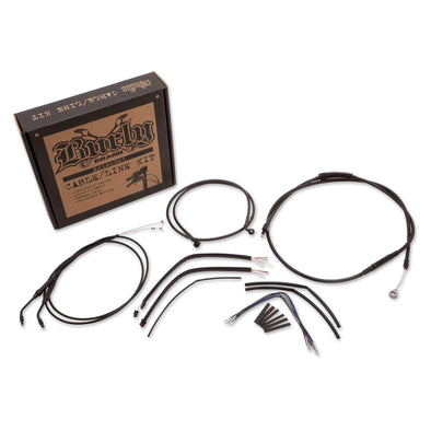 Complete Handlebar Cable/Brake Line Kit for 12" Ape Hanger Handlebars 2014-Up Harley-Davidson Sportsters without ABS