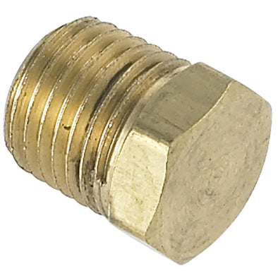 Hex Pipe Plug 1/4 inch NPT - Brass