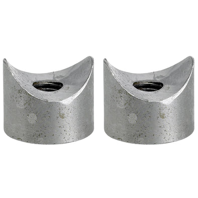Coped Steel Bungs 1 inch Dia. 1/2 inch long - 3/8-16 thread - 2 pack