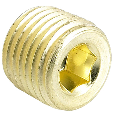Countersunk Allen Pipe Plug 1/4 inch NPT - Brass