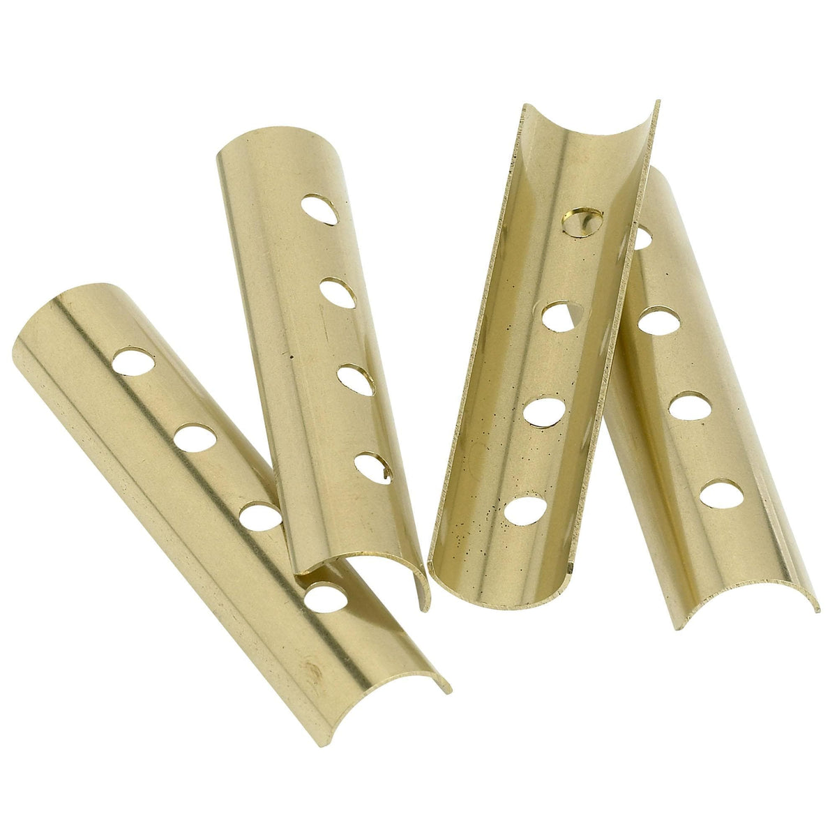 Old-Stf Cycle Pushrod Cover Keeper Set - Drilled Brass - Big Twin
