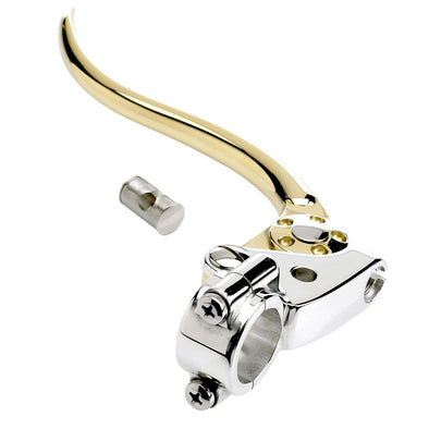 DeLuxe 1 inch Clutch Lever Polished Aluminum & Brass