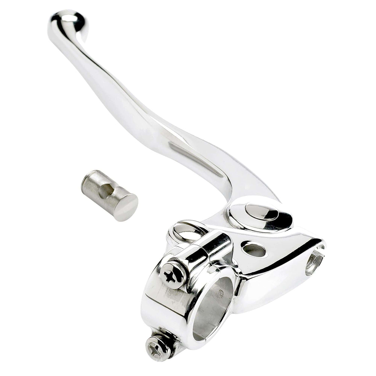 Kustom Tech Classic 1 inch Clutch Lever Polished Aluminum Lowbrow Customs
