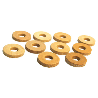 Leather Washers 10 pack - 3/8 inch Hole - 1 inch diameter x 1/8 inch thick