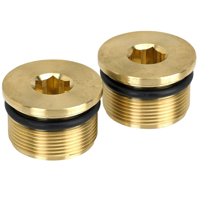 39mm Low Profile Fork Caps - Brass