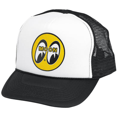 Moon Logo Trucker Hat- Black & White