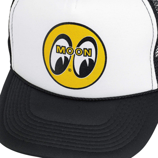 Moon Logo Trucker Hat- Black & White