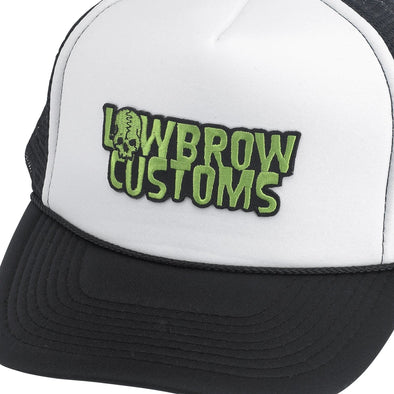 Trucker Hat with Embroidered Lowbrow Customs Logo Patch