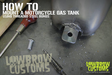 How to Mount a Motorcycle Gas Tank using threaded steel bungs
