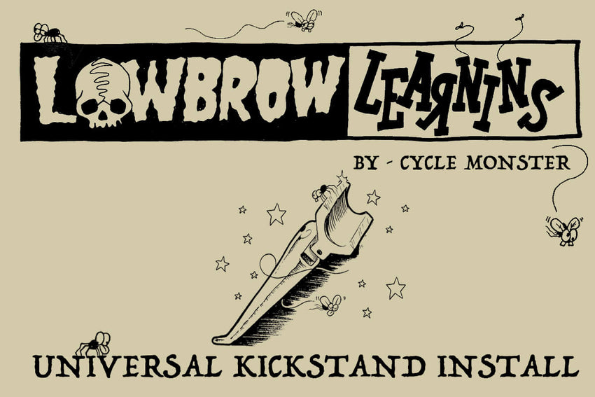 Lowbrow Learnins: How-To DIY Motorcycle Kickstand Install