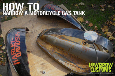 How to narrow a motorcycle gas tank