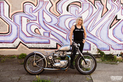 From The Pittsburgh Moto Archives: Meet Jessika Janene And Her 1968 Triumph T-120 Bonneville Chopper
