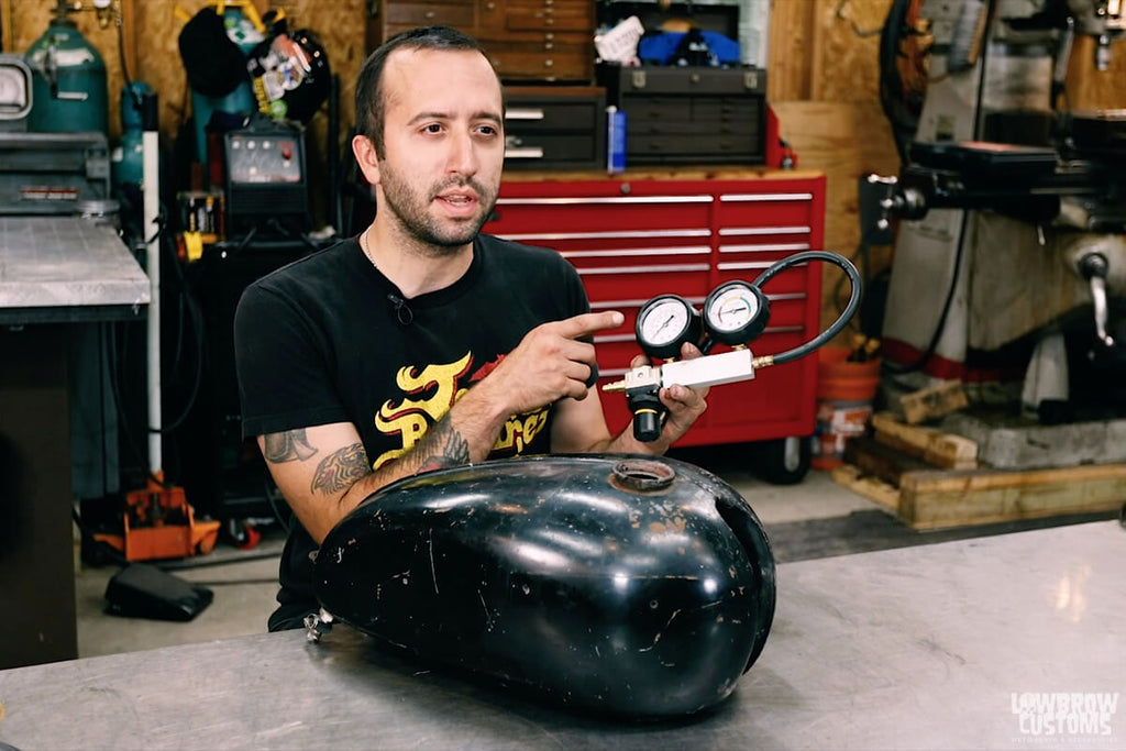How to Fix a Leaking Gas Tank: Pressure Test & Repair Fuel Tank – Lowbrow  Customs