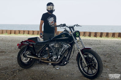 Meet Travis "Buzz" Bussewitz And His Harley-Davidson Twin Cam Swapped FXR Custom Motorcycle