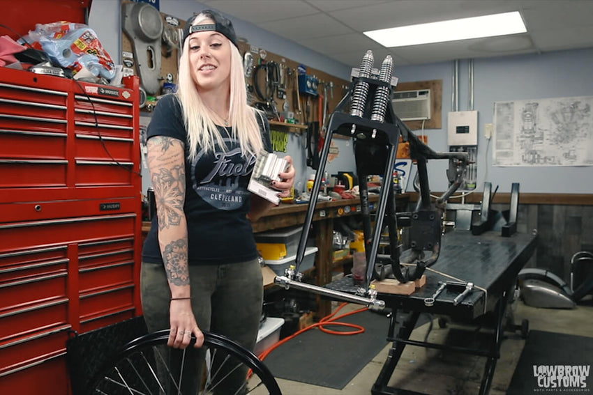 Video-How to Install - Lowbrow Customs 21in-Spool Hub Wheel Onto a Mid-USA Springer Using Pre-made Spacers
