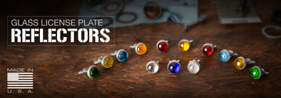 Glass Motorcycle License Plate Reflectors