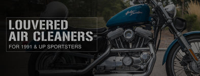Lowbrow Customs Louvered Air Cleaners for 1991 & later Harley-Davidson Sportsters