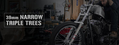 Lowbrow Customs 39mm Narrow Triple Trees Kit for Skinny Harley Front Ends