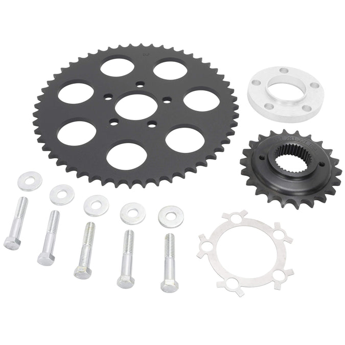 Belt to Chain Conversion Kit Harley 1200 Sportster 2004 & up - Black Sprocket