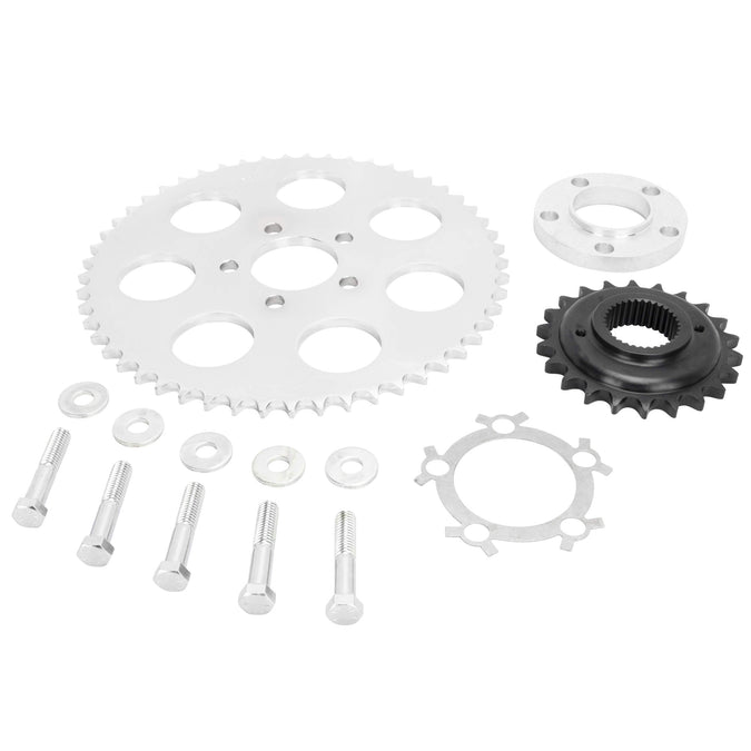 Belt to Chain Conversion Kit Harley 883 Sportster 2004 & up - Chrome Sprocket