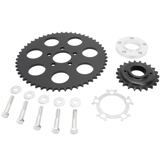 Belt to Chain Conversion Kit Harley 883 Sportster 2004 & up - Black Sprocket