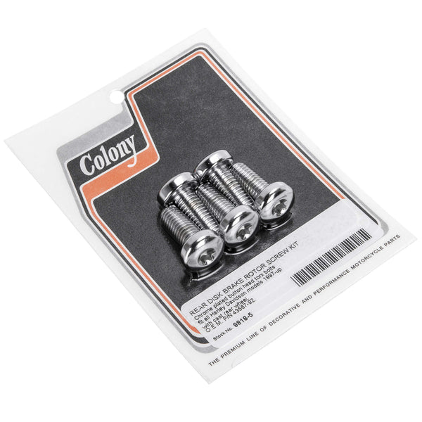 5PCS Chrome Front Disc Brake Rotor TORX Bolts For Harley Davidson Touring Dyna 928812 - View #4