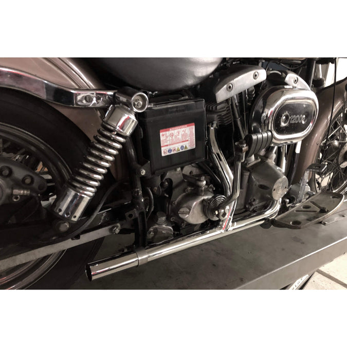 Exhaust Pipe Set 2-into-1 1970-84 Harley Cone Shovelhead - Chrome OEM #65435-70
