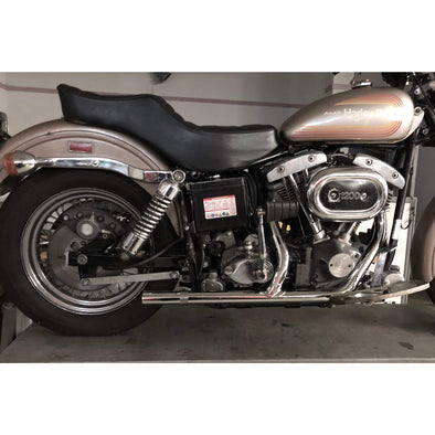 Exhaust Pipe Set 2-into-1 1970-84 Harley Cone Shovelhead - Chrome OEM #65435-70