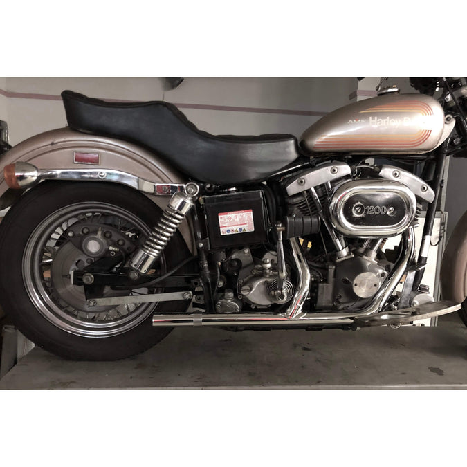 Exhaust Pipe Set 2-into-1 1970-84 Harley Cone Shovelhead - Chrome OEM #65435-70