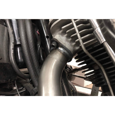 Shovelhead Exhaust Pipe Set 2-into-1 for 1970-84 Harley Cone - Bare Steel OEM #65435-70