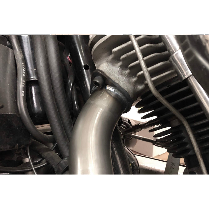 Shovelhead Exhaust Pipe Set 2-into-1 for 1970-84 Harley Cone - Bare Steel OEM #65435-70